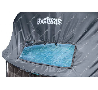 5619K BestWay Каркасный бассейн круглый, 366х122см+фильтрнасос, лестница, навес