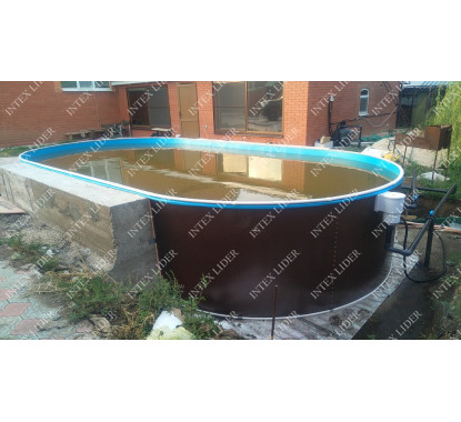 54936601 Морозоустойчивый Бассейн Лагуна 550х370х125 см вкапываемый